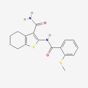 2-(2-(Methylthio)benzamido)-4,5,6,7-tetrahydrobenzo[b]thiophene-3-carboxamide