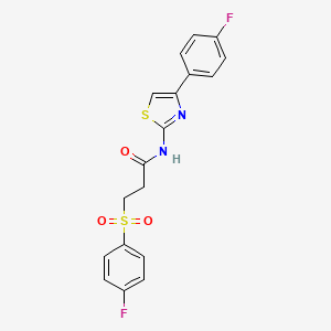 3-((4-fluorophenyl)sulfonyl)-N-(4-(4-fluorophenyl)thiazol-2-yl)propanamide