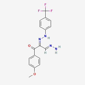 3-(4-Methoxyphenyl)-3-oxo-2-{2-[4-(trifluoromethyl)phenyl]hydrazono}propanal hydrazone