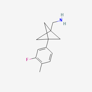 [3-(3-Fluoro-4-methylphenyl)-1-bicyclo[1.1.1]pentanyl]methanamine