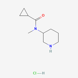 molecular formula C10H19ClN2O B2449849 N-methyl-N-(piperidin-3-yl)cyclopropanecarboxamide hydrochloride CAS No. 2548984-86-5