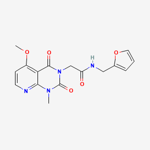 molecular formula C16H16N4O5 B2449850 N-(furan-2-ylmethyl)-2-(5-methoxy-1-methyl-2,4-dioxo-1,2-dihydropyrido[2,3-d]pyrimidin-3(4H)-yl)acetamide CAS No. 941898-04-0