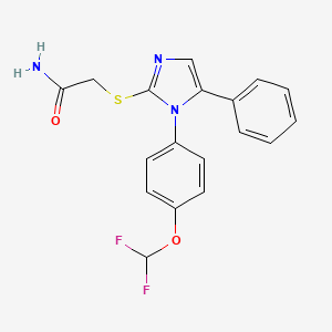 2-((1-(4-(difluoromethoxy)phenyl)-5-phenyl-1H-imidazol-2-yl)thio)acetamide