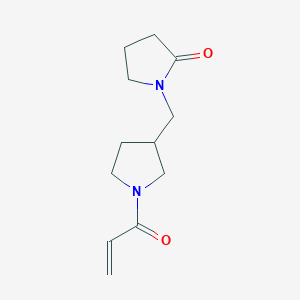1-[(1-Prop-2-enoylpyrrolidin-3-yl)methyl]pyrrolidin-2-one