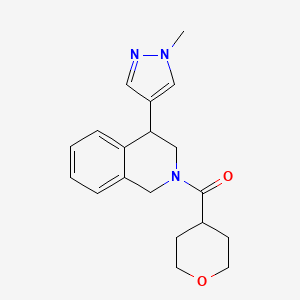 (4-(1-methyl-1H-pyrazol-4-yl)-3,4-dihydroisoquinolin-2(1H)-yl)(tetrahydro-2H-pyran-4-yl)methanone