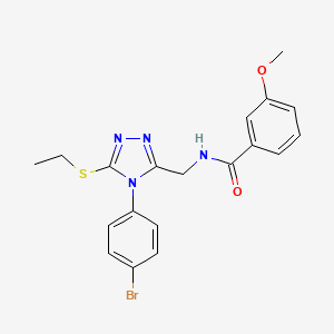molecular formula C19H19BrN4O2S B2449883 N-{[4-(4-bromophenyl)-5-(ethylsulfanyl)-4H-1,2,4-triazol-3-yl]methyl}-3-methoxybenzamide CAS No. 391918-94-8