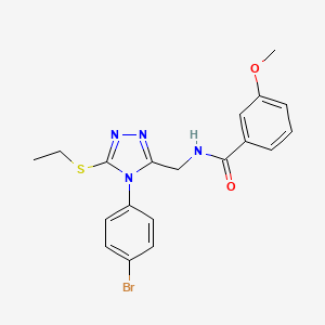N-[[4-(4-bromophenyl)-5-ethylsulfanyl-1,2,4-triazol-3-yl]methyl]-3-methoxybenzamide