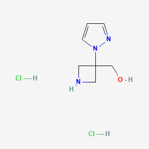 (3-Pyrazol-1-ylazetidin-3-yl)methanol;dihydrochloride