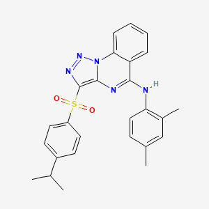 N-(2,4-dimethylphenyl)-3-[(4-isopropylphenyl)sulfonyl][1,2,3]triazolo[1,5-a]quinazolin-5-amine