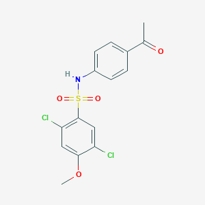 molecular formula C15H13Cl2NO4S B2449908 N-(4-acetylphenyl)-2,5-dichloro-4-methoxybenzene-1-sulfonamide CAS No. 2361776-55-6