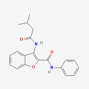3-(3-methylbutanamido)-N-phenylbenzofuran-2-carboxamide