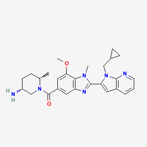 [(2S,5R)-5-amino-2-methyl-1-piperidinyl][2-[1-(cyclopropylmethyl)-1H-pyrrolo[2,3-b]pyridin-2-yl]-7-methoxy-1-methyl-1H-methanone