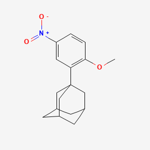 molecular formula C17H21NO3 B2449919 1-(2-甲氧基-5-硝基苯基)孔雀石 CAS No. 893765-46-3
