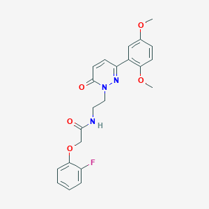 N-(2-(3-(2,5-dimethoxyphenyl)-6-oxopyridazin-1(6H)-yl)ethyl)-2-(2-fluorophenoxy)acetamide