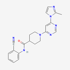 N-(2-cyanophenyl)-1-(6-(2-methyl-1H-imidazol-1-yl)pyrimidin-4-yl)piperidine-4-carboxamide