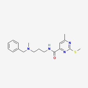 N-{3-[benzyl(methyl)amino]propyl}-6-methyl-2-(methylsulfanyl)pyrimidine-4-carboxamide