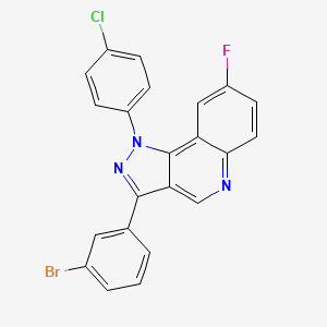 molecular formula C22H12BrClFN3 B2449940 3-(3-bromophenyl)-1-(4-chlorophenyl)-8-fluoro-1H-pyrazolo[4,3-c]quinoline CAS No. 901031-20-7