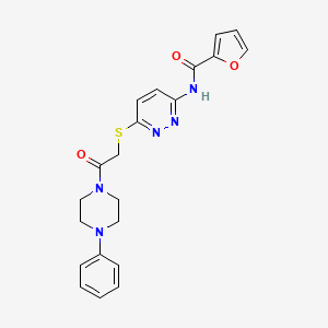 N-(6-((2-oxo-2-(4-phenylpiperazin-1-yl)ethyl)thio)pyridazin-3-yl)furan-2-carboxamide