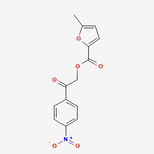 molecular formula C14H11NO6 B2449961 2-(4-Nitrophenyl)-2-oxoethyl 5-methylfuran-2-carboxylate CAS No. 898502-90-4