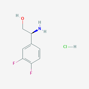 molecular formula C8H10ClF2NO B2449967 (S)-2-amino-2-(3,4-difluorophenyl)ethan-1-ol hydrochloride CAS No. 1269775-25-8