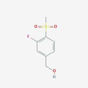 molecular formula C8H9FO3S B2449969 3-Fluoro-4-(methylsulphonyl)benzyl alcohol CAS No. 1564471-90-4