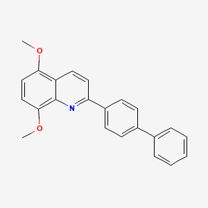 molecular formula C23H19NO2 B2449973 2-[1,1'-Biphenyl]-4-yl-5,8-dimethoxyquinoline CAS No. 860783-99-9