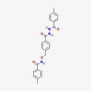 molecular formula C24H23N3O4 B2449975 4-methyl-N-[(4-{[(4-methylphenyl)formohydrazido]carbonyl}phenyl)methoxy]benzamide CAS No. 400086-94-4