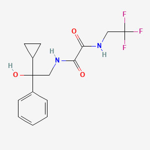 molecular formula C15H17F3N2O3 B2449982 N1-(2-cyclopropyl-2-hydroxy-2-phenylethyl)-N2-(2,2,2-trifluoroethyl)oxalamide CAS No. 1421455-60-8