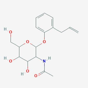 molecular formula C17H23NO6 B2449989 N-[4,5-dihydroxy-6-(hydroxymethyl)-2-[2-(prop-2-en-1-yl)phenoxy]oxan-3-yl]acetamide CAS No. 1007924-54-0