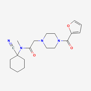 molecular formula C19H26N4O3 B2449996 N-(1-cyanocyclohexyl)-2-[4-(furan-2-carbonyl)piperazin-1-yl]-N-methylacetamide CAS No. 926840-30-4