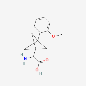 molecular formula C14H17NO3 B2449997 2-Amino-2-[3-(2-methoxyphenyl)-1-bicyclo[1.1.1]pentanyl]acetic acid CAS No. 2287263-22-1