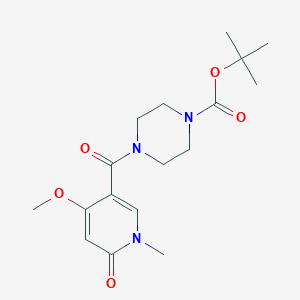 Tert-butyl 4-(4-methoxy-1-methyl-6-oxopyridine-3-carbonyl)piperazine-1-carboxylate
