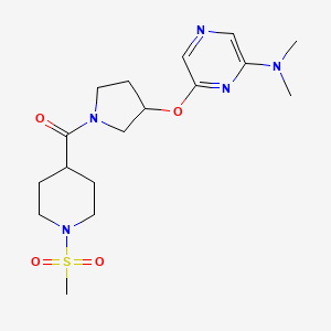 (3-((6-(Dimethylamino)pyrazin-2-yl)oxy)pyrrolidin-1-yl)(1-(methylsulfonyl)piperidin-4-yl)methanone