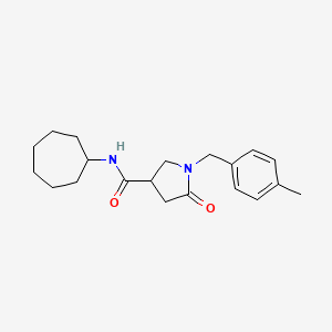 N-cycloheptyl-1-[(4-methylphenyl)methyl]-5-oxopyrrolidine-3-carboxamide