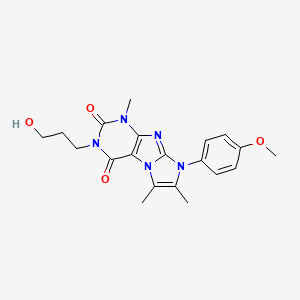3-(3-hydroxypropyl)-8-(4-methoxyphenyl)-1,6,7-trimethyl-1H-imidazo[2,1-f]purine-2,4(3H,8H)-dione