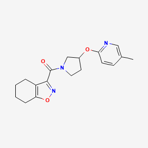 (3-((5-Methylpyridin-2-yl)oxy)pyrrolidin-1-yl)(4,5,6,7-tetrahydrobenzo[d]isoxazol-3-yl)methanone