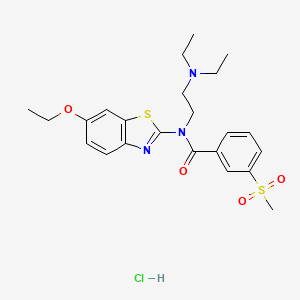 N-(2-(diethylamino)ethyl)-N-(6-ethoxybenzo[d]thiazol-2-yl)-3-(methylsulfonyl)benzamide hydrochloride