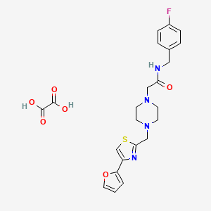 N-(4-fluorobenzyl)-2-(4-((4-(furan-2-yl)thiazol-2-yl)methyl)piperazin-1-yl)acetamide oxalate
