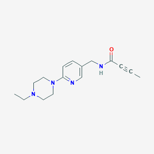 molecular formula C16H22N4O B2450025 N-[[6-(4-Ethylpiperazin-1-yl)pyridin-3-yl]methyl]but-2-ynamide CAS No. 2411314-52-6