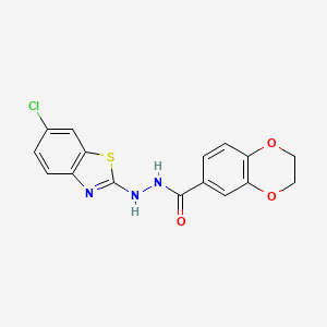 N'-(6-chloro-1,3-benzothiazol-2-yl)-2,3-dihydro-1,4-benzodioxine-6-carbohydrazide
