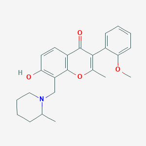 7-hydroxy-3-(2-methoxyphenyl)-2-methyl-8-((2-methylpiperidin-1-yl)methyl)-4H-chromen-4-one