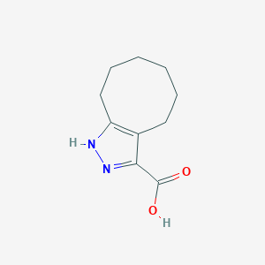 molecular formula C10H14N2O2 B2450034 4,5,6,7,8,9-hexahydro-1H-cycloocta[c]pyrazole-3-carboxylic acid CAS No. 650603-96-6