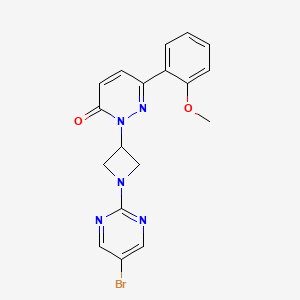 molecular formula C18H16BrN5O2 B2450046 2-[1-(5-Bromopyrimidin-2-yl)azetidin-3-yl]-6-(2-methoxyphenyl)pyridazin-3-one CAS No. 2380085-31-2