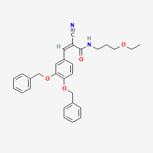 (Z)-3-[3,4-Bis(phenylmethoxy)phenyl]-2-cyano-N-(3-ethoxypropyl)prop-2-enamide