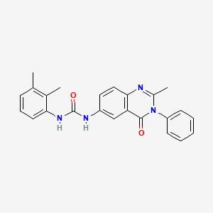 molecular formula C24H22N4O2 B2450054 1-(2,3-二甲基苯基)-3-(2-甲基-4-氧代-3-苯基-3,4-二氢喹唑啉-6-基)脲 CAS No. 1170366-35-4