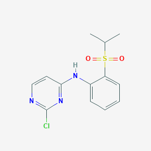 molecular formula C13H14ClN3O2S B2450077 2-Chloro-N-(2-(isopropylsulfonyl)phenyl)pyrimidin-4-amine CAS No. 1197956-18-5