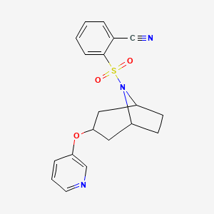 2-(((1R,5S)-3-(pyridin-3-yloxy)-8-azabicyclo[3.2.1]octan-8-yl)sulfonyl)benzonitrile
