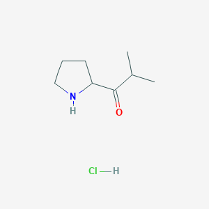 molecular formula C8H16ClNO B2450086 2-Methyl-1-pyrrolidin-2-ylpropan-1-one;hydrochloride CAS No. 2247106-07-4