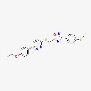 3-(4-Ethoxyphenyl)-6-[({3-[4-(methylsulfanyl)phenyl]-1,2,4-oxadiazol-5-yl}methyl)sulfanyl]pyridazine