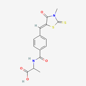 (Z)-2-(4-((3-methyl-4-oxo-2-thioxothiazolidin-5-ylidene)methyl)benzamido)propanoic acid
